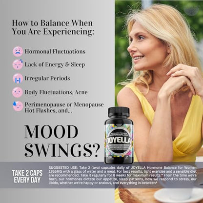 Womens Hormone Balance Supplement for Mood Swings, Hot Flashes Menopause Relief - Maple Wellness Supplements