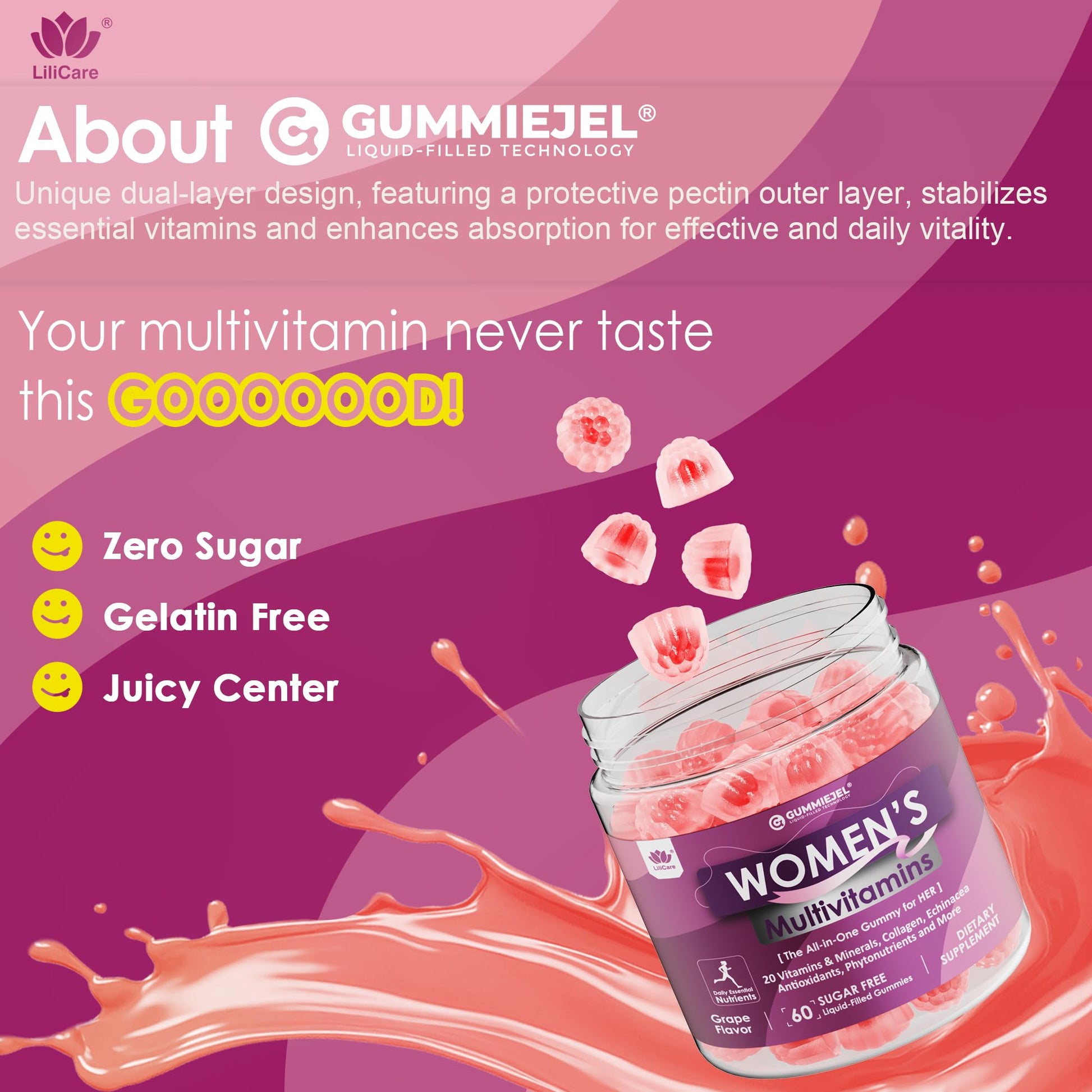 Womens Multivitamin Gummy, Methylated Multivitamin for Women, Biotin, Methylfolate, Iron, Collagen, Vitamins A C D, B Complex, Antioxidants for Women's Daily Support, - Maple Wellness Supplements