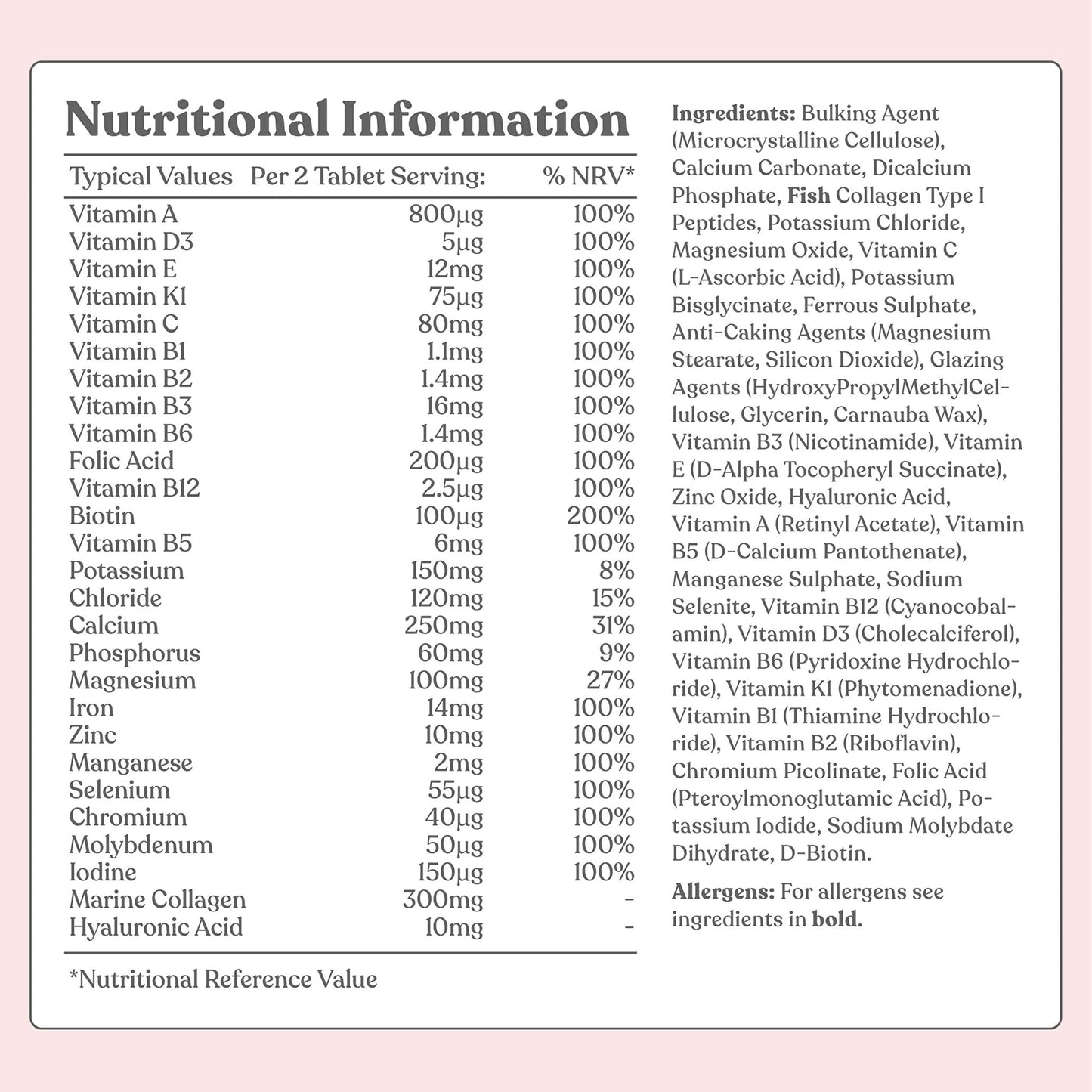 Women's Multivitamins and Minerals with Collagen & Hyaluronic Acid - 27 Essential - Maple Wellness Supplements
