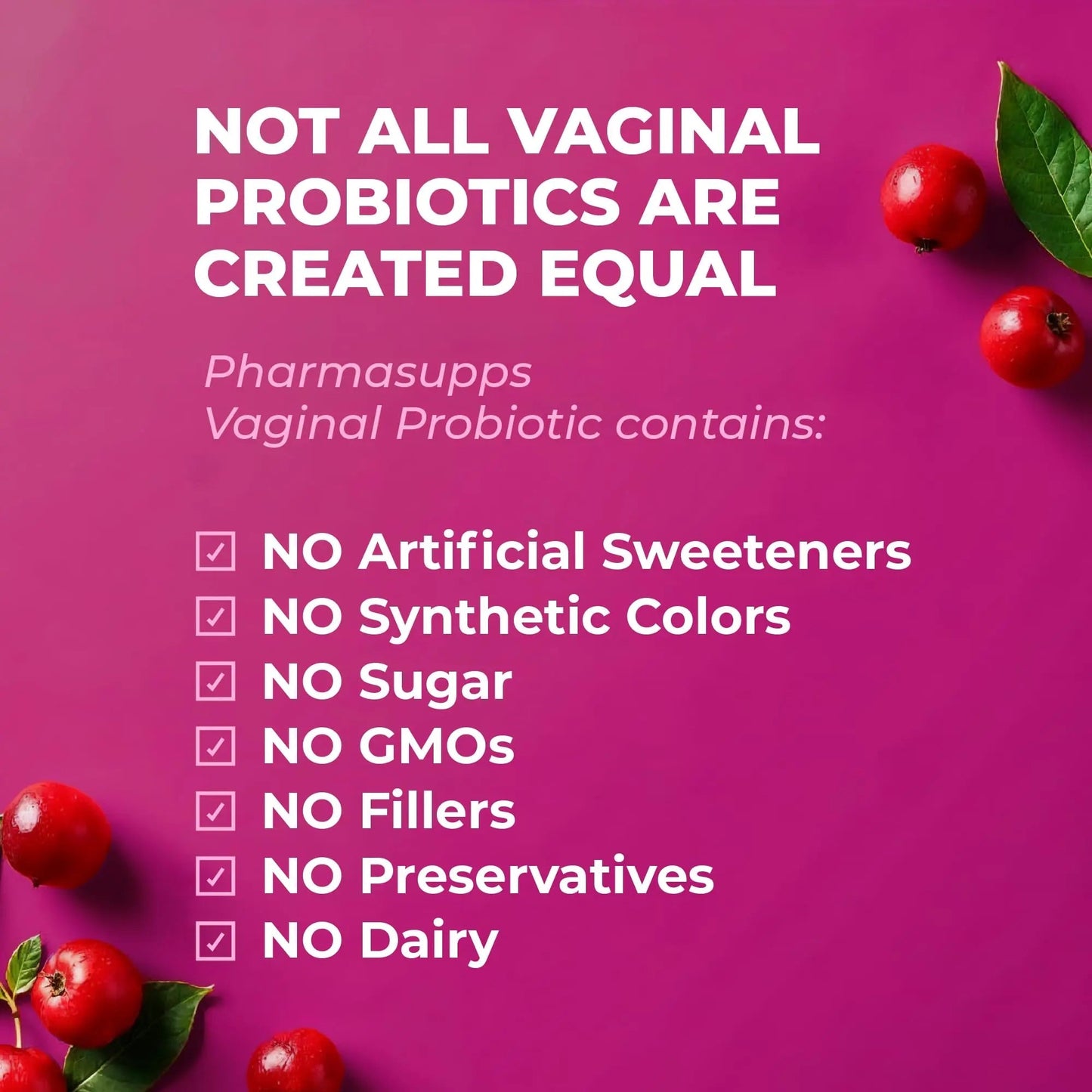Women’s Probiotic for Vaginal Health | 50 Billion CFU with Probiotics, Prebiotic, Postbiotics & Cranberry for pH Balance, UTI Support, Yeast, Gut Health, Odor, Dryness & Feminine Comfort - Maple Wellness Supplements