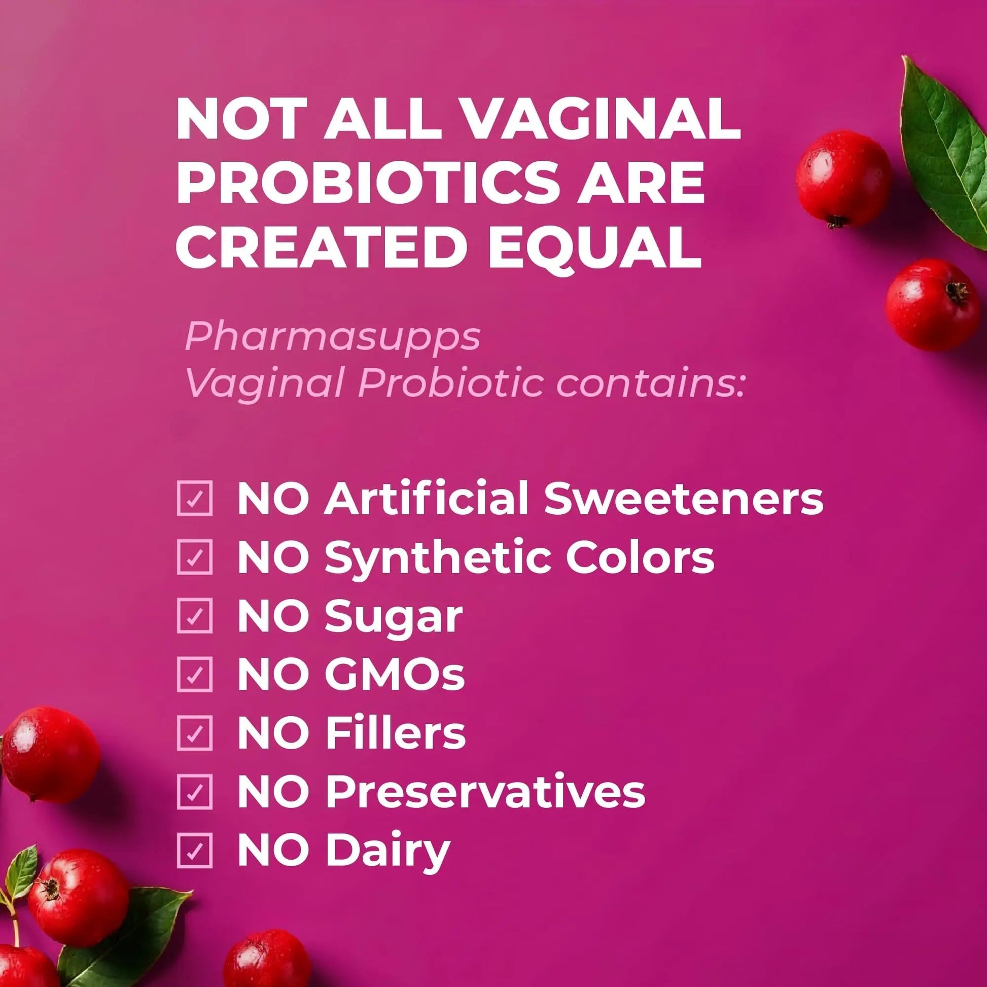 Women’s Probiotic for Vaginal Health | 50 Billion CFU with Probiotics, Prebiotic, Postbiotics & Cranberry for pH Balance, UTI Support, Yeast, Gut Health, Odor, Dryness & Feminine Comfort - Maple Wellness Supplements