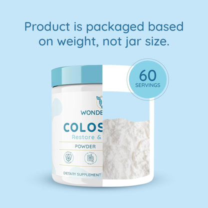 WONDERCOW Colostrum Supplement Powder for Gut Health, Immune Support & Wellness | Natural IgG Pure Whole Bovine Colostrum Superfood - Maple Wellness Supplements
