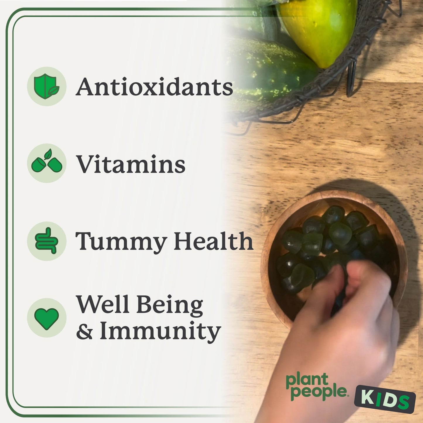 WonderGreens Kids Super Veggie Gummies – Sugar-Free, Allergen-Free Multivitamin for Picky Eaters with Probiotics - Maple Wellness Supplements