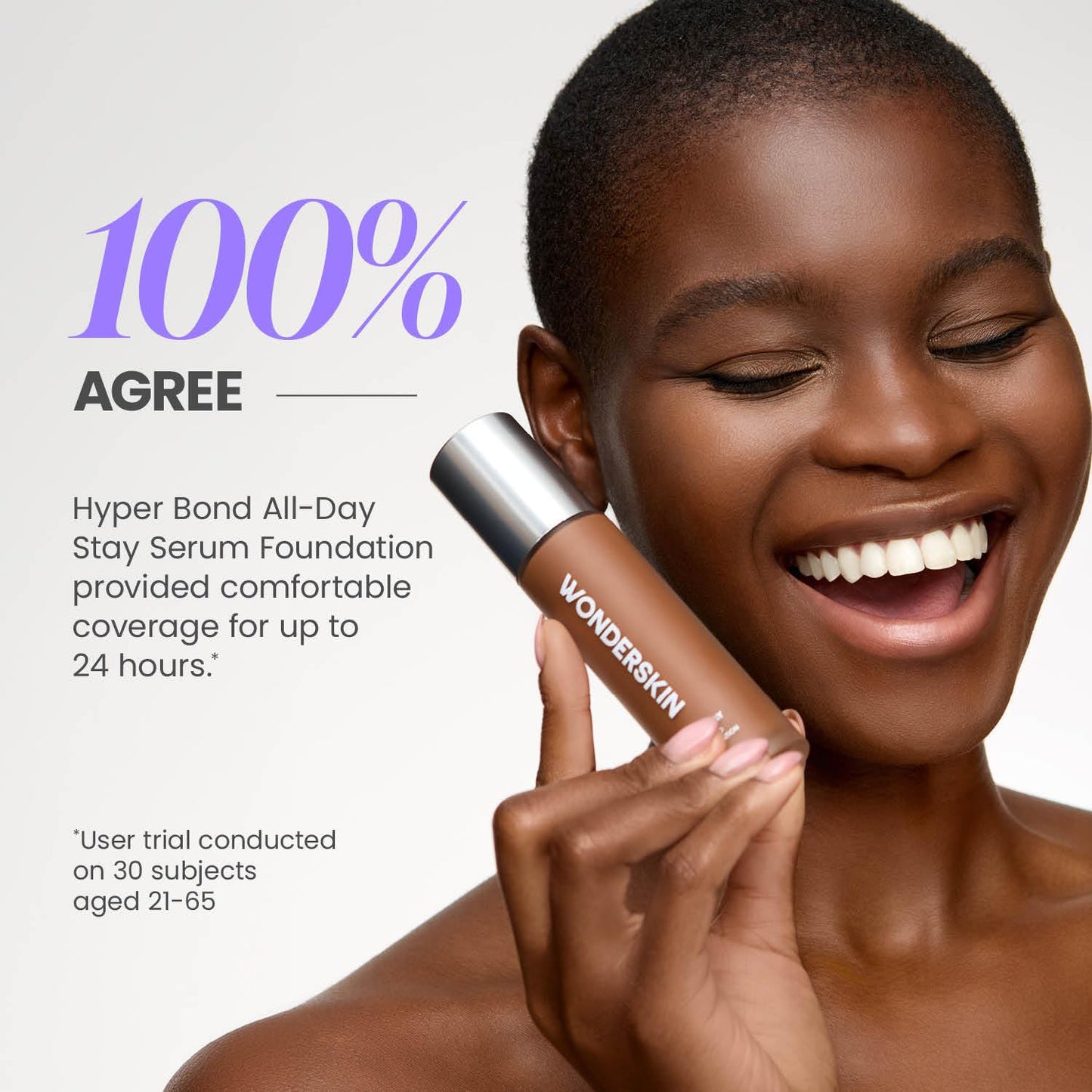 Wonderskin Hyper Bond All-Day Stay Serum Foundation – Waterproof, Transfer-Proof, 24HR Longwear Face Makeup with Niacinamide & Hyaluronic Acid – Lightweight, Natural Finish (Moonstone) - Maple Wellness Supplements