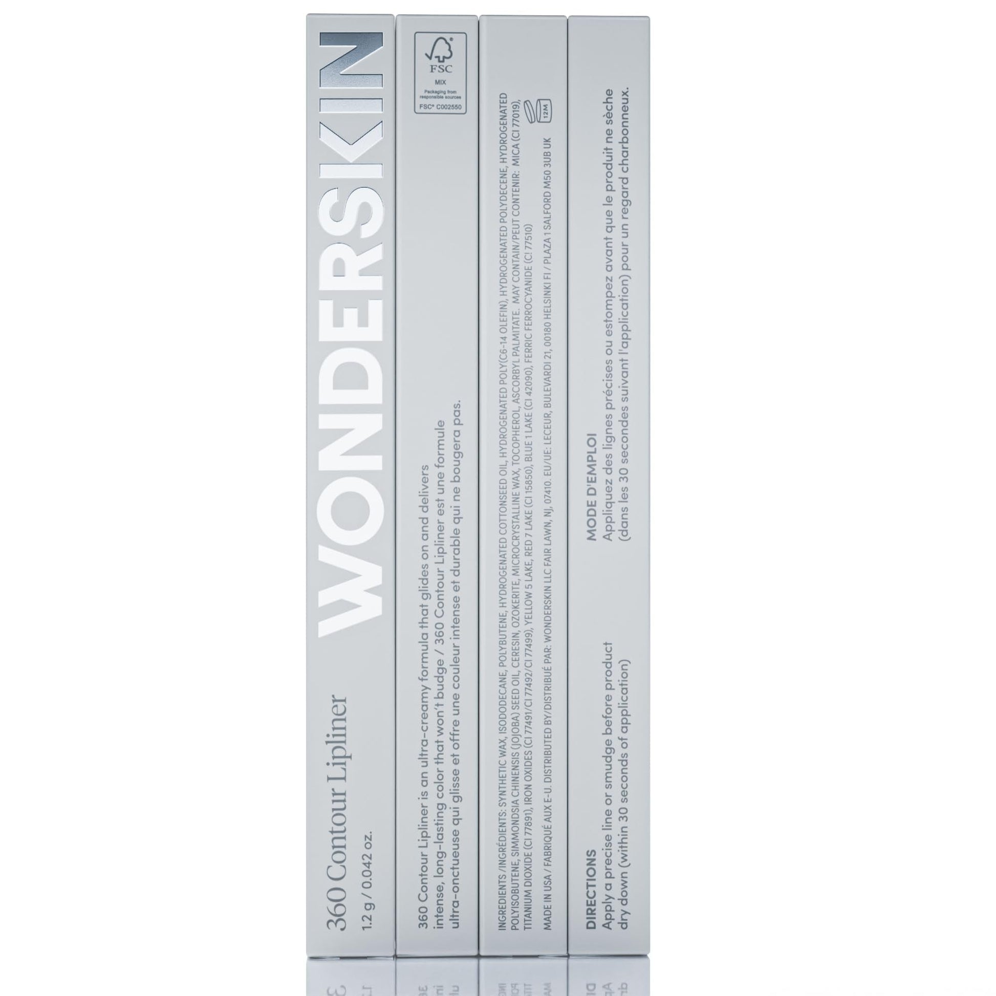 Wonderskin Lipliner Pencil - 360 Contour Lipliner, Long Lasting, Sharpenable, Waterproof and Transfer-Proof Nude Lip Liner Pencil (Rosewood) - Maple Wellness Supplements