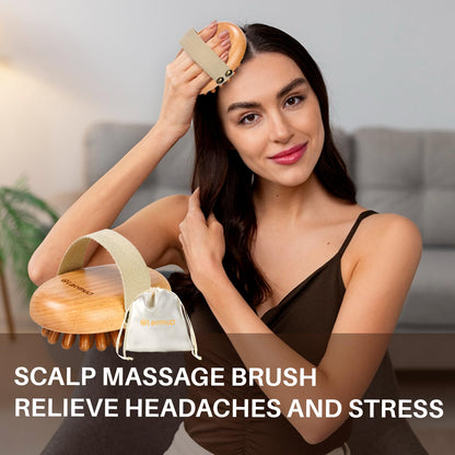 Wood Therapy Massage Tool for Belly Fat,Wooden Meridian Massage Body Brush for Cellulite Remover, Cellulite Lymphatic Drainage Massager for Body Shaping, Maderoterapia Kit for Muscle Pain Relief - Maple Wellness Supplements