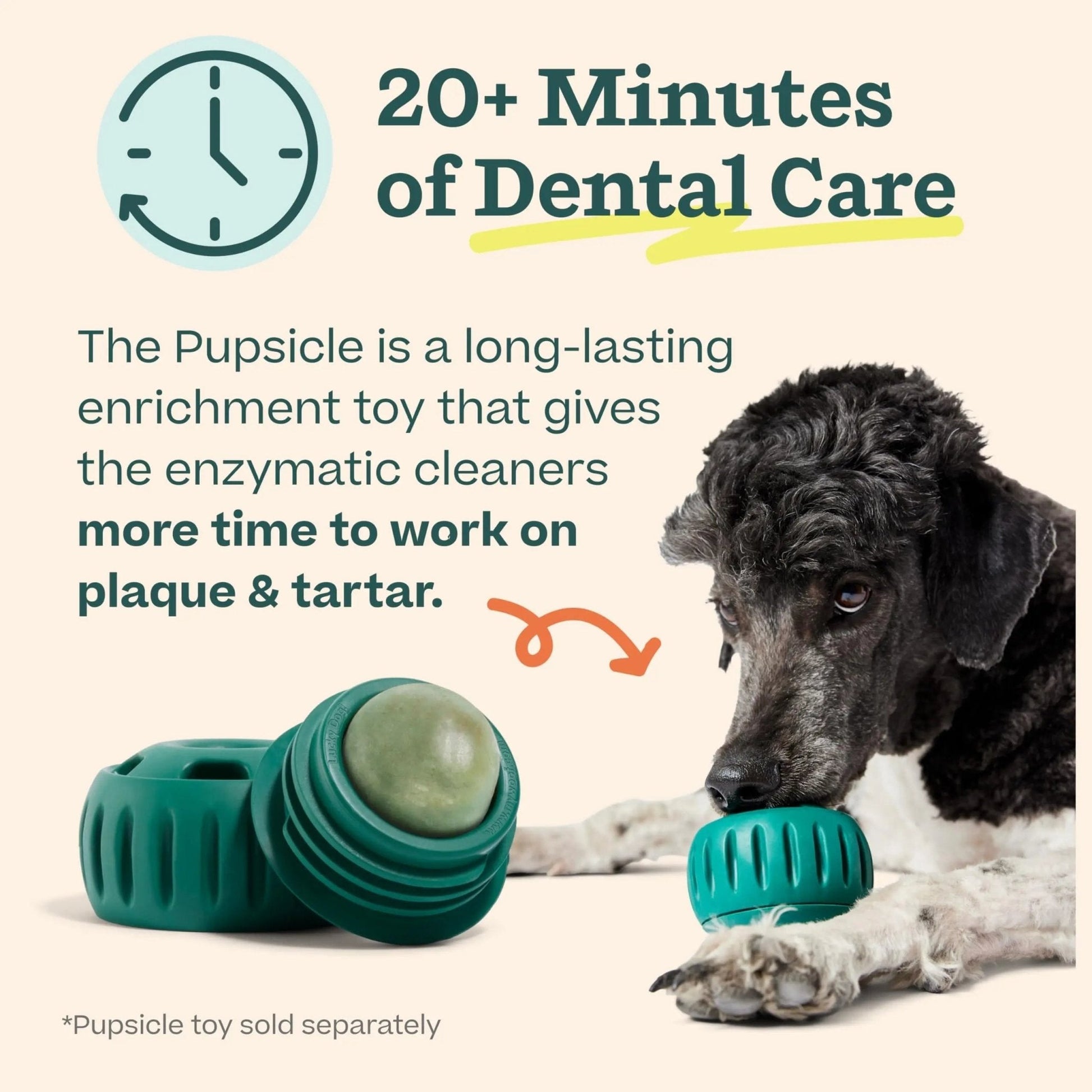 Woof Doggy Dental Pupsicle Mix - Dog Teeth Cleaning Powder for The Pupsicle - Long Lasting Postbiotic Dental Enzyme Mix to Support Oral Health for Dogs - Maple Wellness Supplements