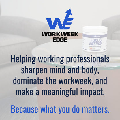 Workweek Edge Focus & Energy Drink Mix Powder – Zero Sugar, 100mg Caffeine + L-Theanine + L-Tyrosine Calm Nootropic Supplement for Steady Focus & Clean Energy – (25 Servings) - Maple Wellness Supplements