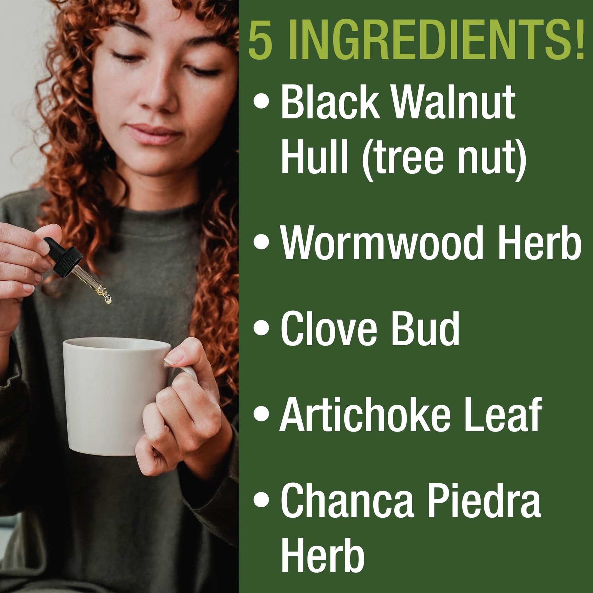 Wormwood Black Walnut Clove Cleanse for Humans. Elimination Detox + Intestinal Support Liquid Tincture Supplement for Adults and Kids. with Artichoke and Chanca Piedra for Additional Benefits - Maple Wellness Supplements