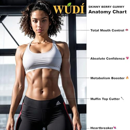 Wúdí Skinny Berry Gummy - Detox, Metabolism & Energy Booster, Plant Based Healthy - Maple Wellness Supplements