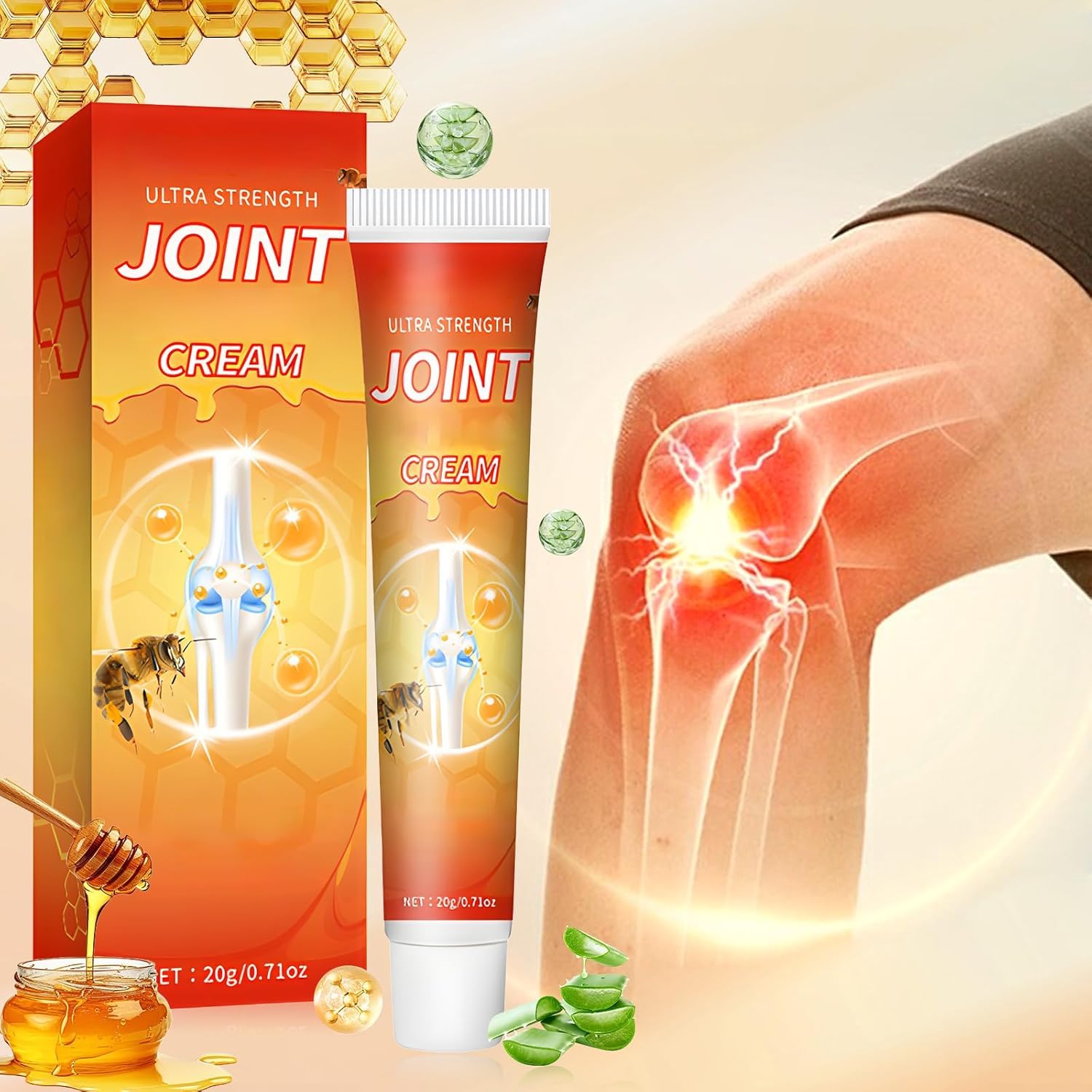 XiuFa 3PCS Joint Cream, Bee Venom Joint Repair Cream, for Back, Neck, Feet, Shoulder - Maple Wellness Supplements
