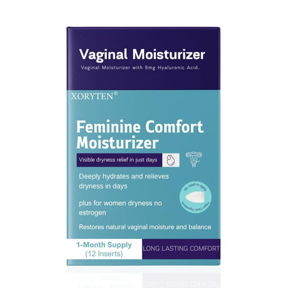 XORYTEN Vaginal Moisturizer for Revarey– 5mg Hyaluronic Acid – Vaginal Dryness, Hormone-Free Soothing Inserts, Non-Greasy, 12 Suppositories – 1 Month Supply (No fragrance) - Maple Wellness Supplements