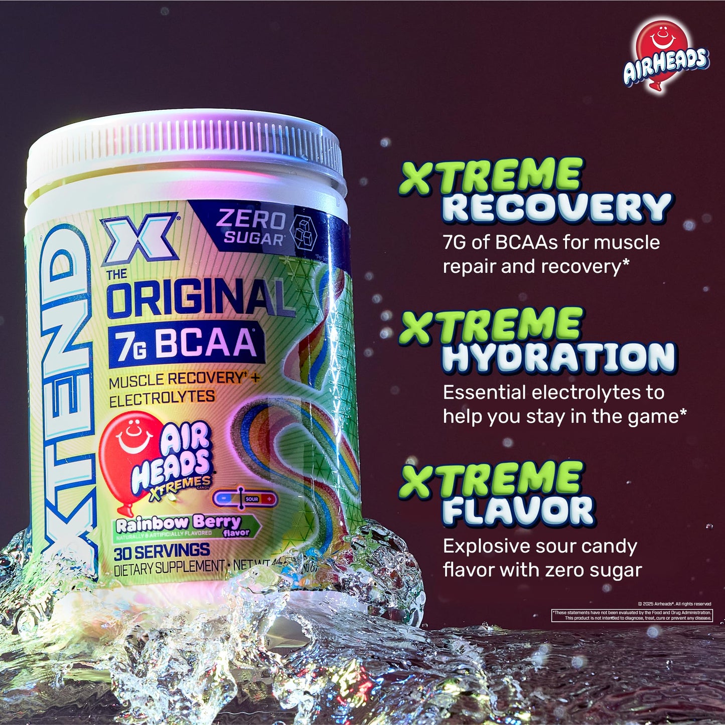 Xtend Original BCAA Powder, 7g BCAAs and 2.5g L-Glutamine for Muscle Recovery, Hydration, and Lean Muscle, Sugar Free Intra and Post Workout Drink, - Maple Wellness Supplements