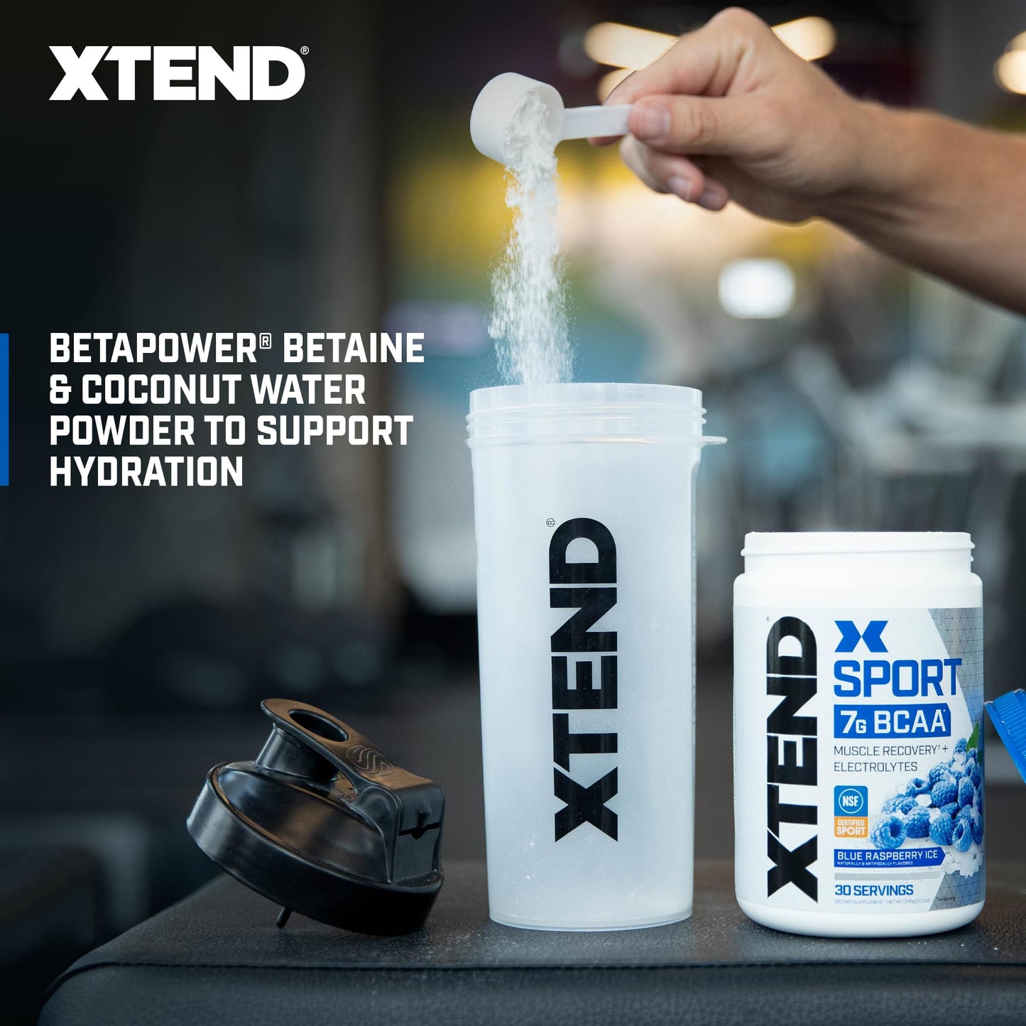 XTEND Sport BCAA Powder Blue Raspberry Ice - Electrolyte Powder for Recovery & Hydration with Amino Acids - 30 Servings - Maple Wellness Supplements
