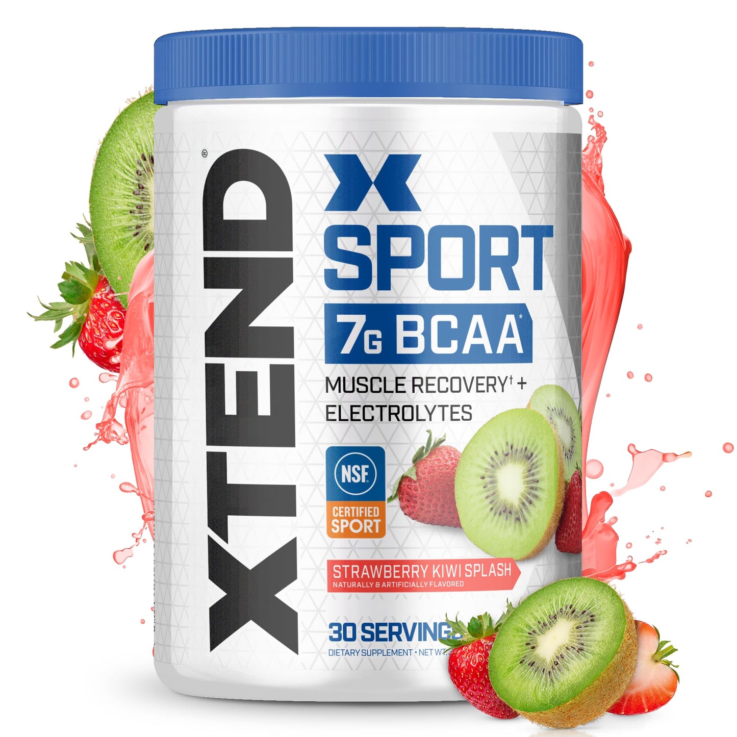 XTEND Sport BCAA Powder Strawberry Kiwi Splash - Electrolyte Powder for Recovery & Hydration with Amino Acids - 30 Servings - Maple Wellness Supplements