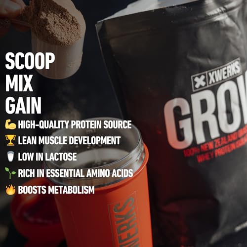Xwerks Grow 100% New Zealand Grass-Fed Whey Protein - 25g of Pure Isolate Protein - Maple Wellness Supplements