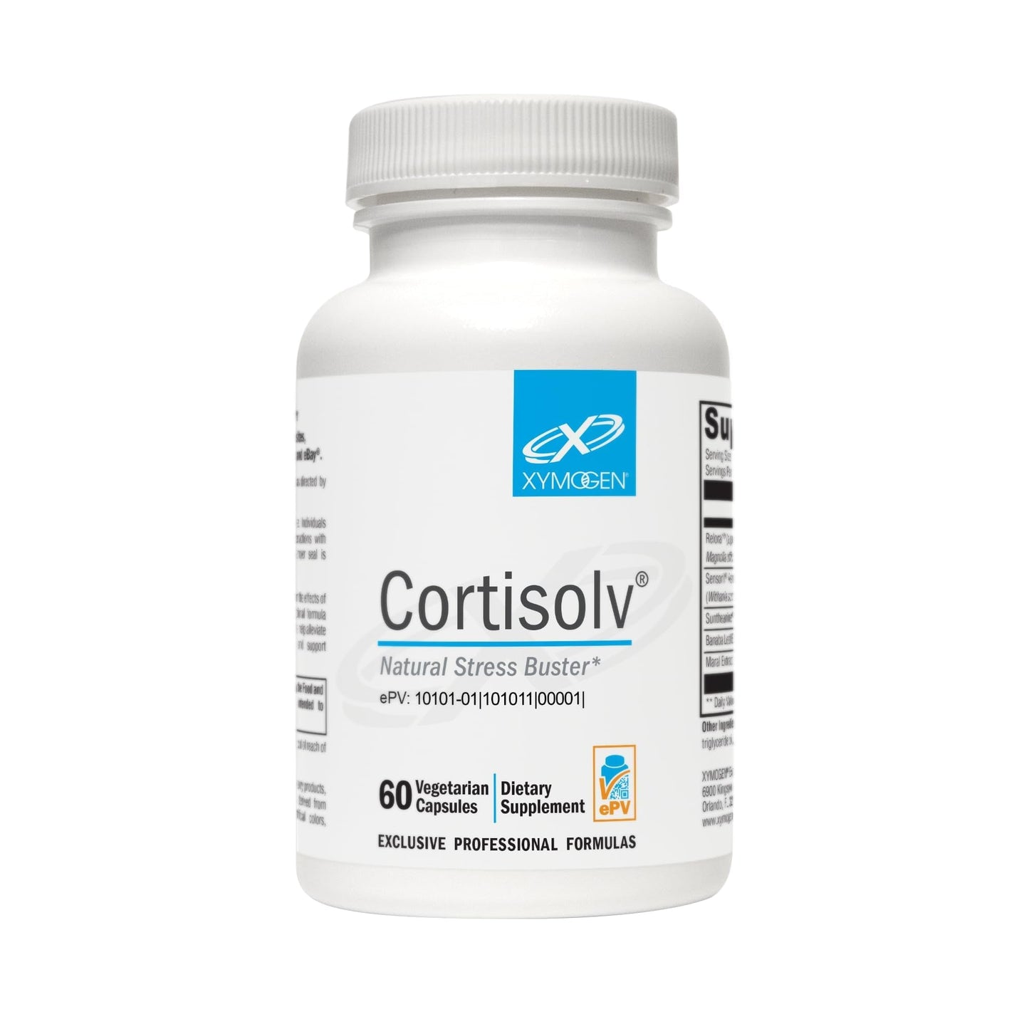 XYMOGEN Cortisolv Cortisol Supplement - Ashwagandha Supplement with L Theanine to Support Healthy Cortisol Levels, Energy, Relaxation and Mental Clarity (60 Capsules) - Maple Wellness Supplements