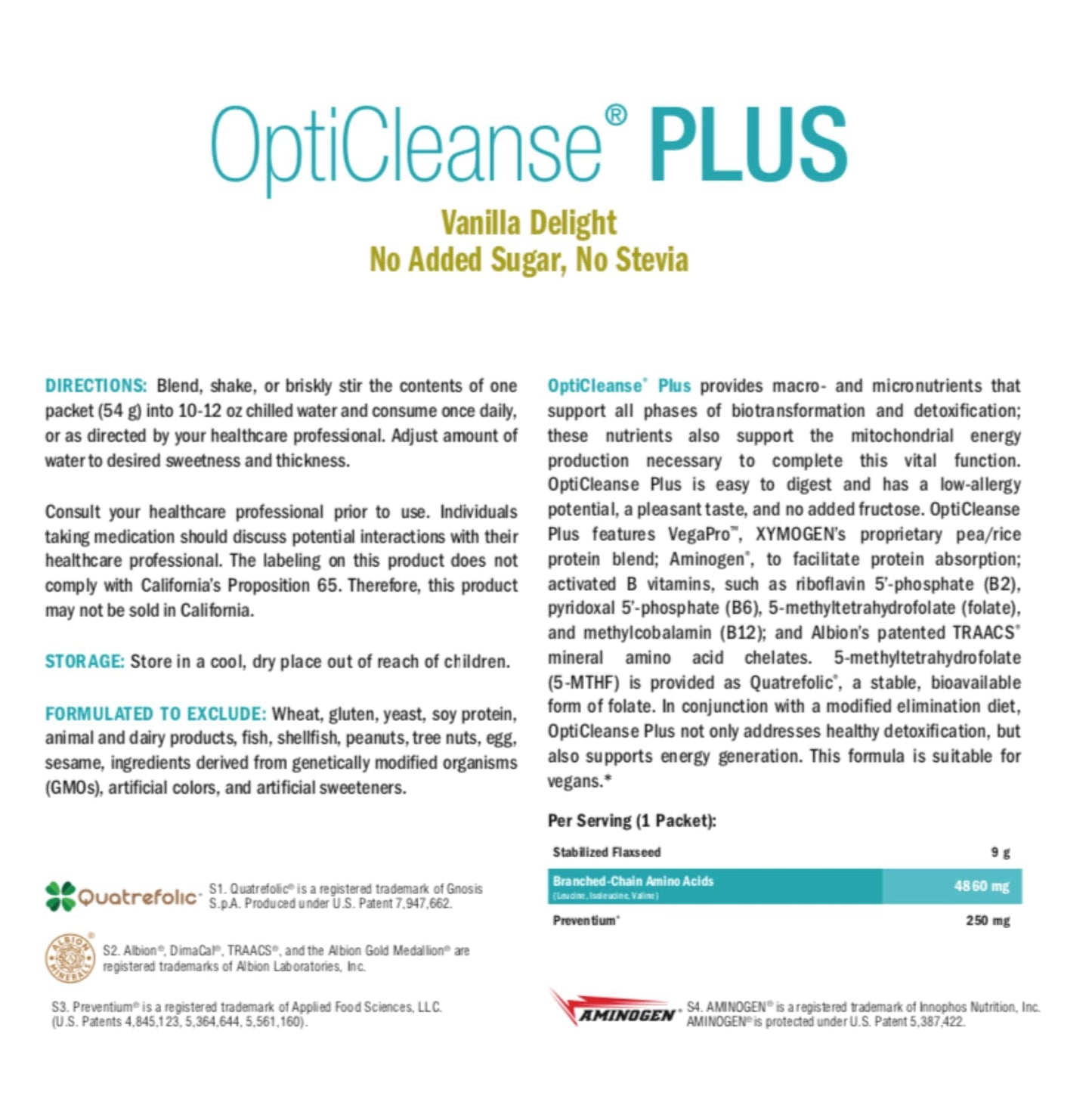 XYMOGEN OptiCleanse Plus - Gut Cleanse Powder - B Vitamins, Plant-Based Protein - Gluten-Free, Sugar-Free & Vegan - Vanilla Delight Flavor - 10 Servings - Maple Wellness Supplements