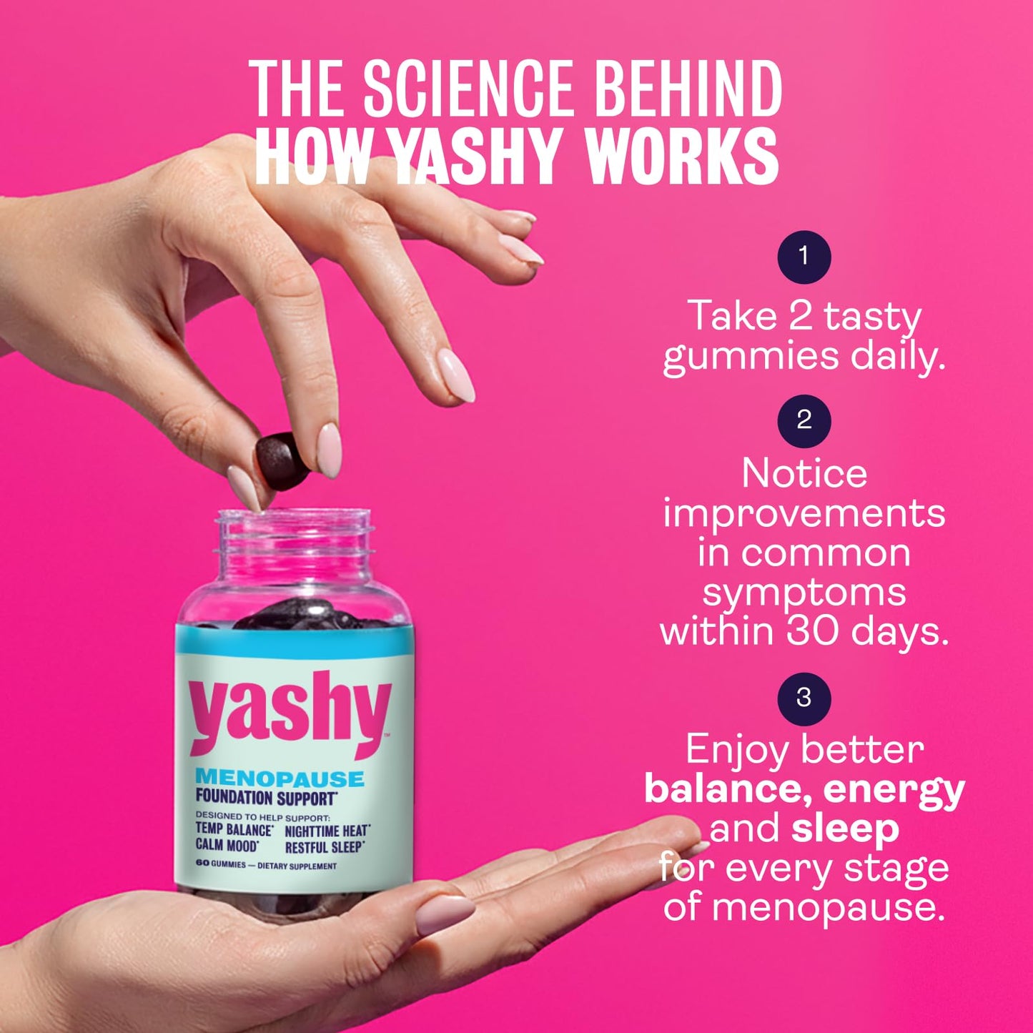 Yashy Gummies for Menopause | Hormone-Free Supplements for Women | Clinically Backed | 30 Servings | Helps Alleviate Hot Flashes, Night Sweats, & Mood Swings | Supports Libido | BlackBerry Flavor - Maple Wellness Supplements