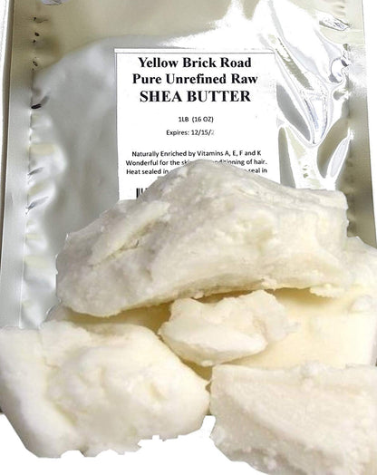 Yellow Brick Road 100% Raw Unrefined Shea Butter-African Grade a Ivory 1 Pound (16oz)… - Maple Wellness Supplements