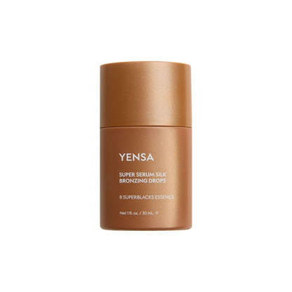 YENSA Super Serum Silk Bronzing Drops for Face - Liquid Bronzer Drops Enriched with Bakuchiol, Ferulic Acid & Super Oils - Hydrates & Nourishes with a Subtle Shimmer Finish - Universal Shade (1 Fl oz) - Maple Wellness Supplements