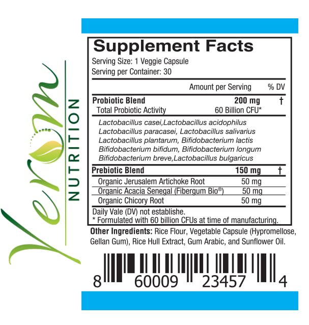 Yerom Nutrition 60 Billions Probiotics - Maple Wellness Supplements