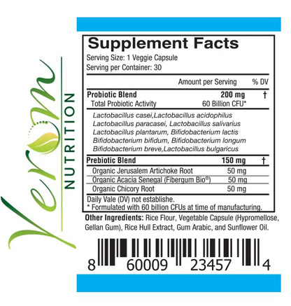 Yerom Nutrition 60 Billions Probiotics - Maple Wellness Supplements