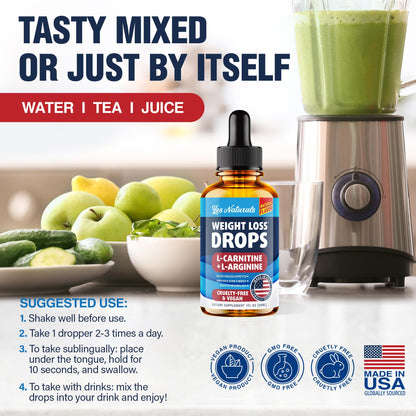 YES NATURALS! Weight Loss Drops - Natural Metabolism Booster & Appetite Suppressant - Maple Wellness Supplements