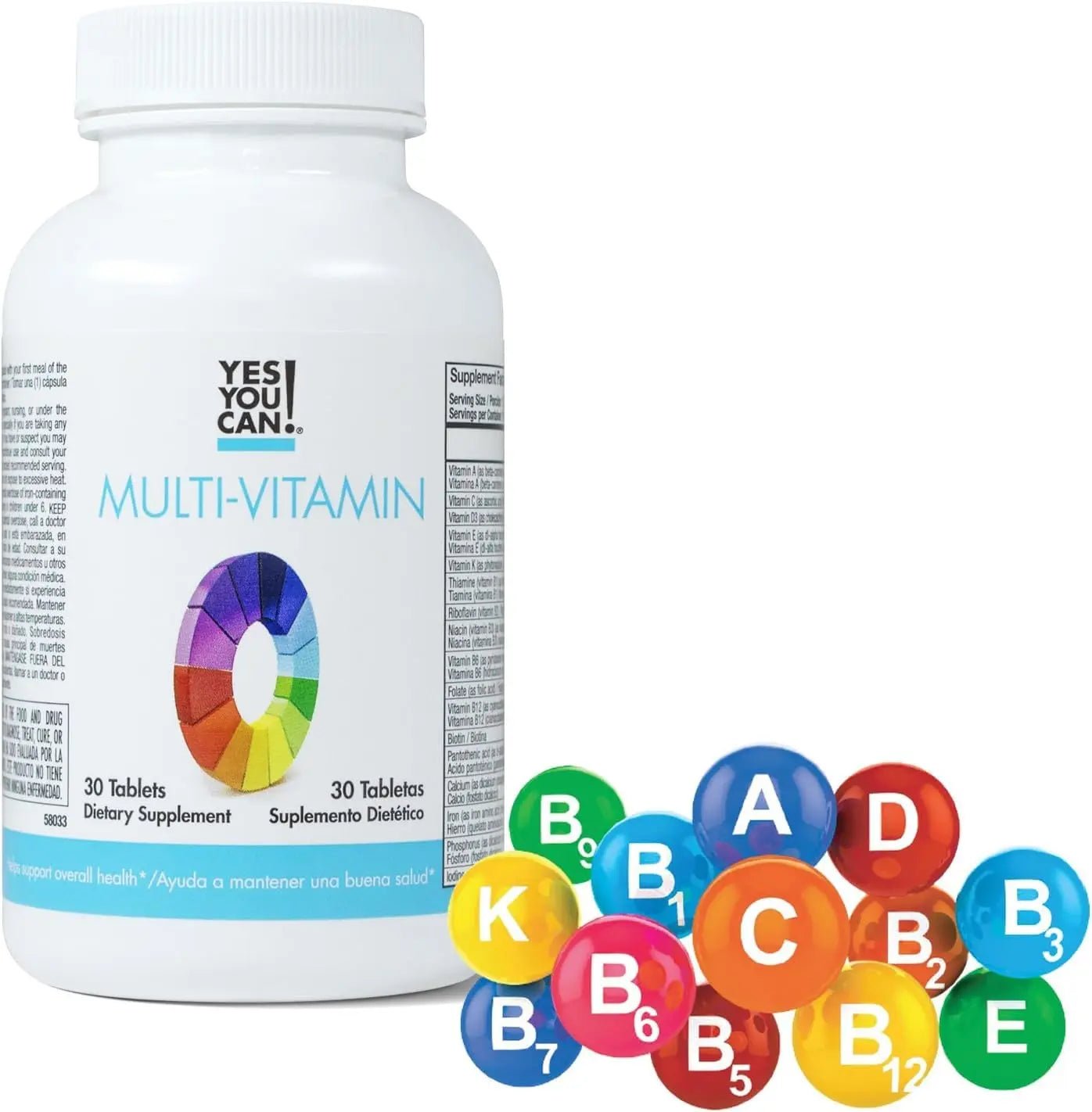 Yes You Can! Daily Multivitamins for Men and Women - Helps Assist Overall Health & Well-Being, Contains Antioxidants - Maple Wellness Supplements