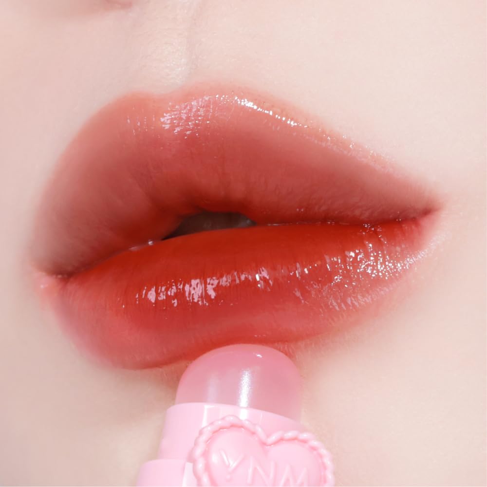 YNM Heart Jelling Tint, PEPPER JELLING, Silicone Lip Brush Included, K-Beauty, Non-Sticky, Moisturizing, Smudge-Proof, Korean Lip Tint, Long-Lasting, Vivid Color, 0.09 oz - Maple Wellness Supplements