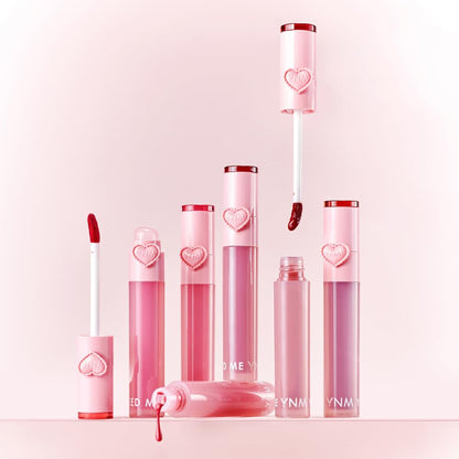 YNM Heart Jelling Tint, PEPPER JELLING, Silicone Lip Brush Included, K-Beauty, Non-Sticky, Moisturizing, Smudge-Proof, Korean Lip Tint, Long-Lasting, Vivid Color, 0.09 oz - Maple Wellness Supplements