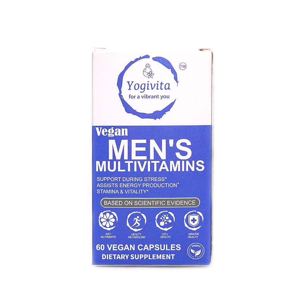 Yogivita Men’s Multivitamin – Complete Wellness, Energy & Immunity Support – Vegan, Gluten-Free, 60 Capsules - Maple Wellness Supplements