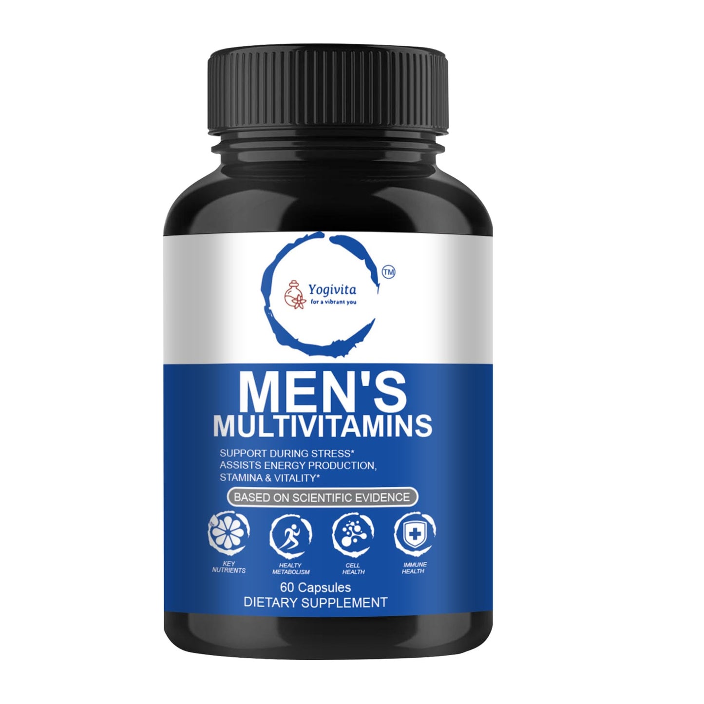 Yogivita Men’s Multivitamin – Complete Wellness, Energy & Immunity Support – Vegan, Gluten-Free, 60 Capsules - Maple Wellness Supplements