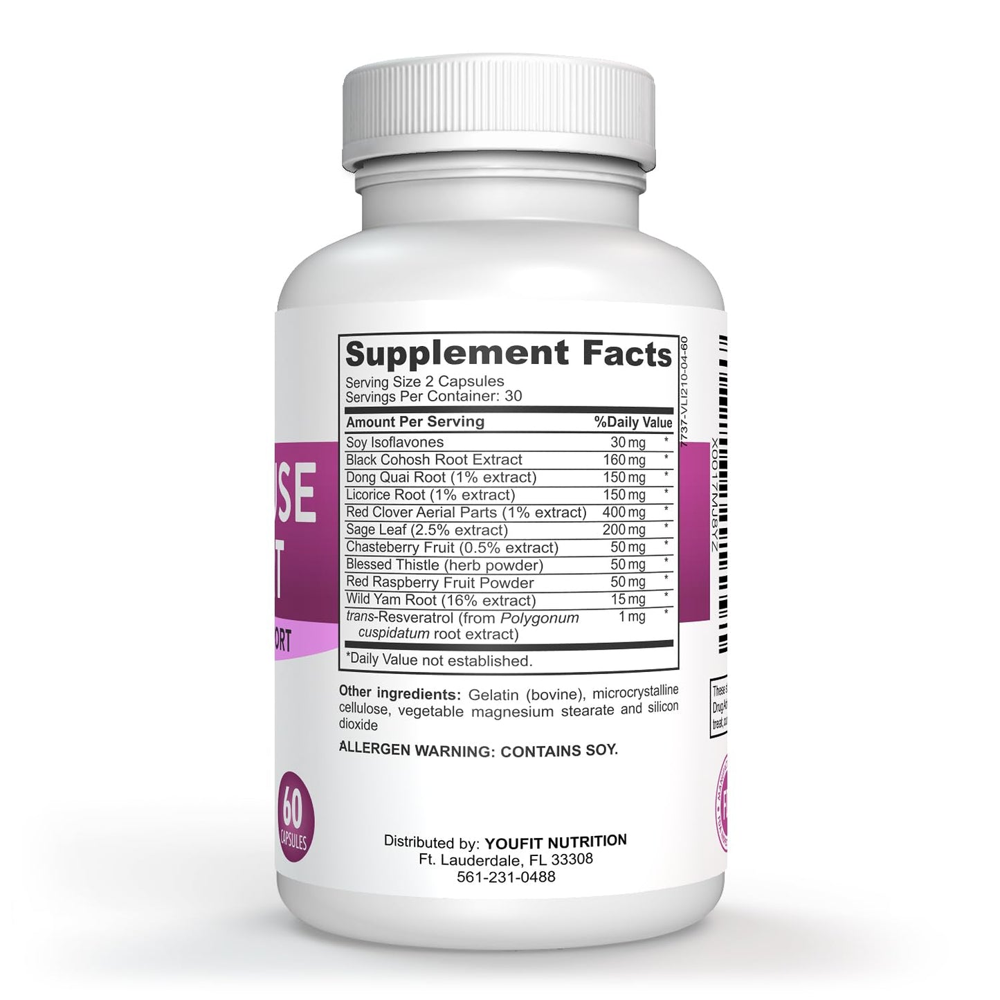 YouFit Nutrition Menopause Relief Capsules for Women - Natural Menopause Supplements for Women - Complete Day and Night Menopause Support - Reduces Hot Flashes, Stress, Night Sweats - 30 Servings - Maple Wellness Supplements