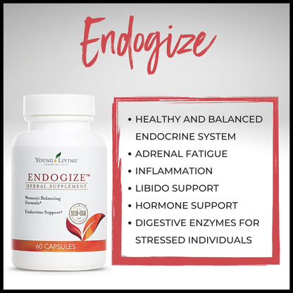 Young Living - EndoGize 60 Capsules | Hormonal Health & Endocrine System Support with Essential Oils | Daily Herbal Supplement for Women's Wellness & Balancing Formula - Maple Wellness Supplements