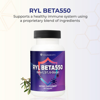 Youngevity RYL Beta550 Beta 1, 3-D Glucan Immune Support - 60 Capsules (Pack of 1) - Maple Wellness Supplements