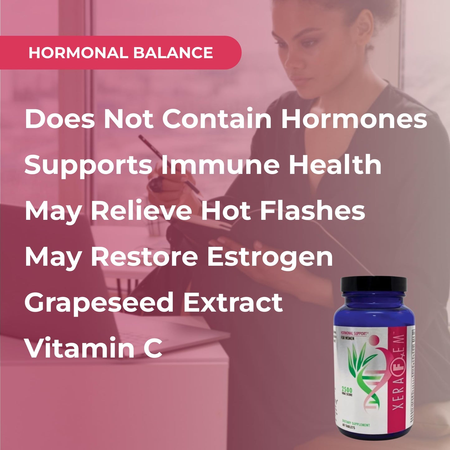 Youngevity XeraFem – Hormonal Support for Women with Vitamins, Minerals, Maca Root, and Grapeseed Extract – Supports Hormonal Balance and Immune Health – 60 Tablets - Maple Wellness Supplements