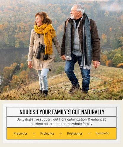 Your Flora Probiotic Family – Non-GMO Probiotics with Fermented Soybean, Banana, & Blueberry for Digestion & Gut Support – Prebiotics, Postbiotics, Digestive Enzymes – Living Alchemy, 60 Capsules - Maple Wellness Supplements
