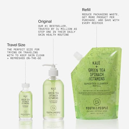 Youth To The People Superfood Facial Cleanser Full Size - Kale + Green Tea Daily Face Wash - Maple Wellness Supplements
