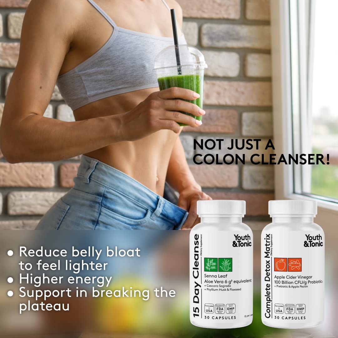 Youth & Tonic Bedtime Trim Detox Cleanse Kick Off Weight Management - 120 Pills - Maple Wellness Supplements