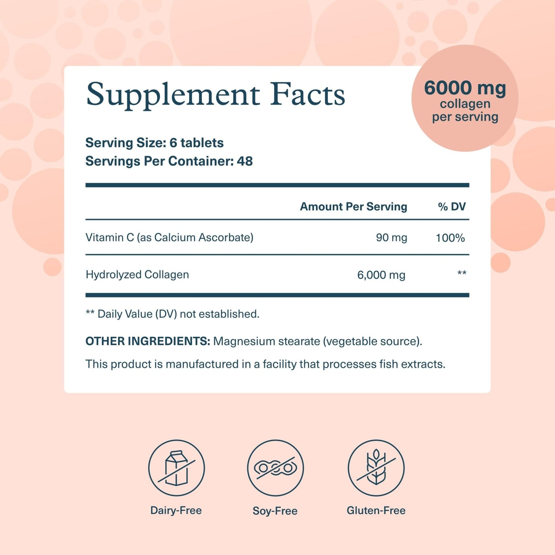 Youtheory Advanced Collagen - 6,000 mg Hydrolyzed Collagen Peptides - Includes Antioxidants & Contains Vitamin C - Hair Growth, Nails, Joint Health & Bone Support - Maple Wellness Supplements