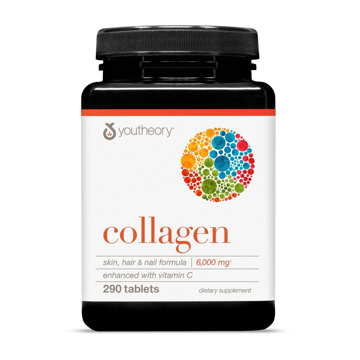 Youtheory Advanced Collagen - 6,000 mg Hydrolyzed Collagen Peptides - Includes Antioxidants & Contains Vitamin C - Hair Growth, Nails, Joint Health & Bone Support - Maple Wellness Supplements