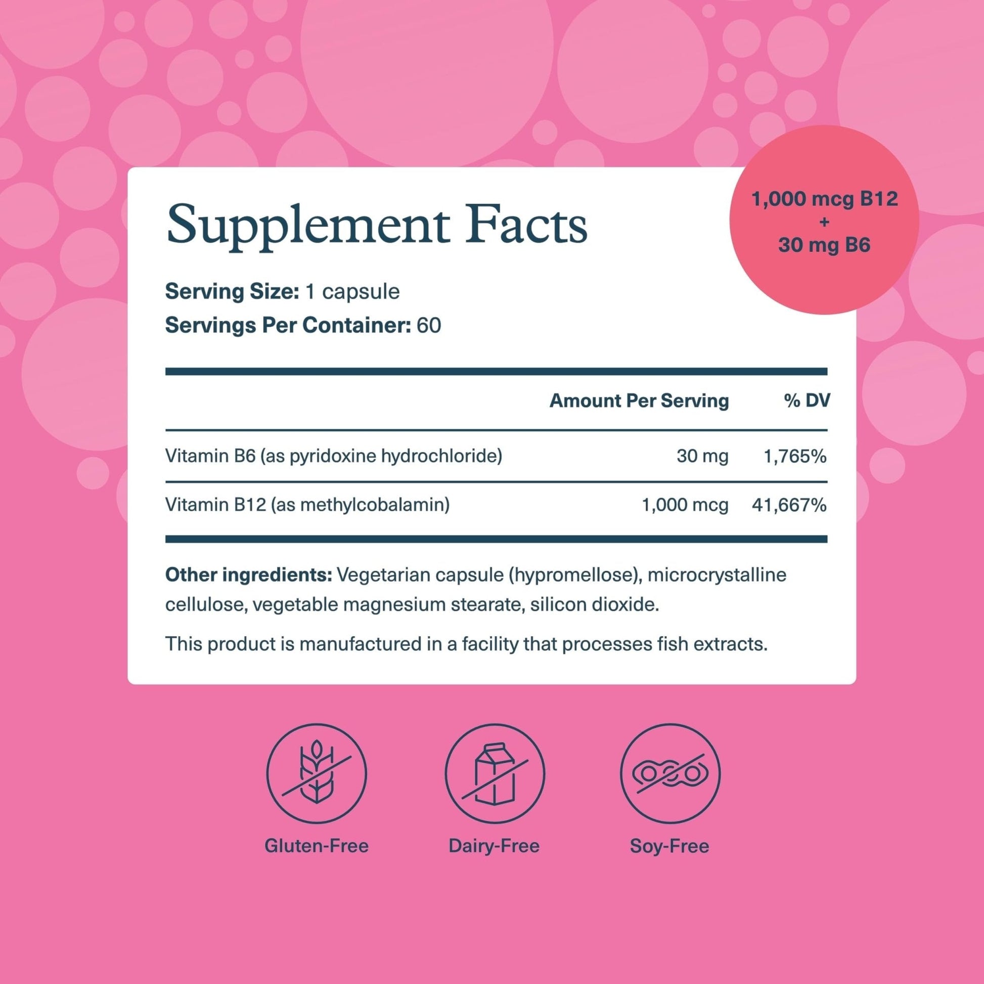 Youtheory B12B6 - Vitamin B12 & B6 - Supports Mood, Nervous System & Metabolism* - Aids Memory & Stress Management* - Maple Wellness Supplements