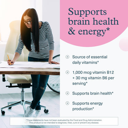 Youtheory B12B6 - Vitamin B12 & B6 - Supports Mood, Nervous System & Metabolism* - Aids Memory & Stress Management* - Maple Wellness Supplements