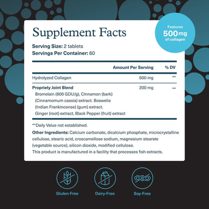 Youtheory Men’s Joint Collagen - Hydrolyzed Collagen Peptides Capsules - with Amino Acids & Natural Ingredients - Supports Muscle & Joint Health* - 120 Tablets (60-Day Supply) - Maple Wellness Supplements