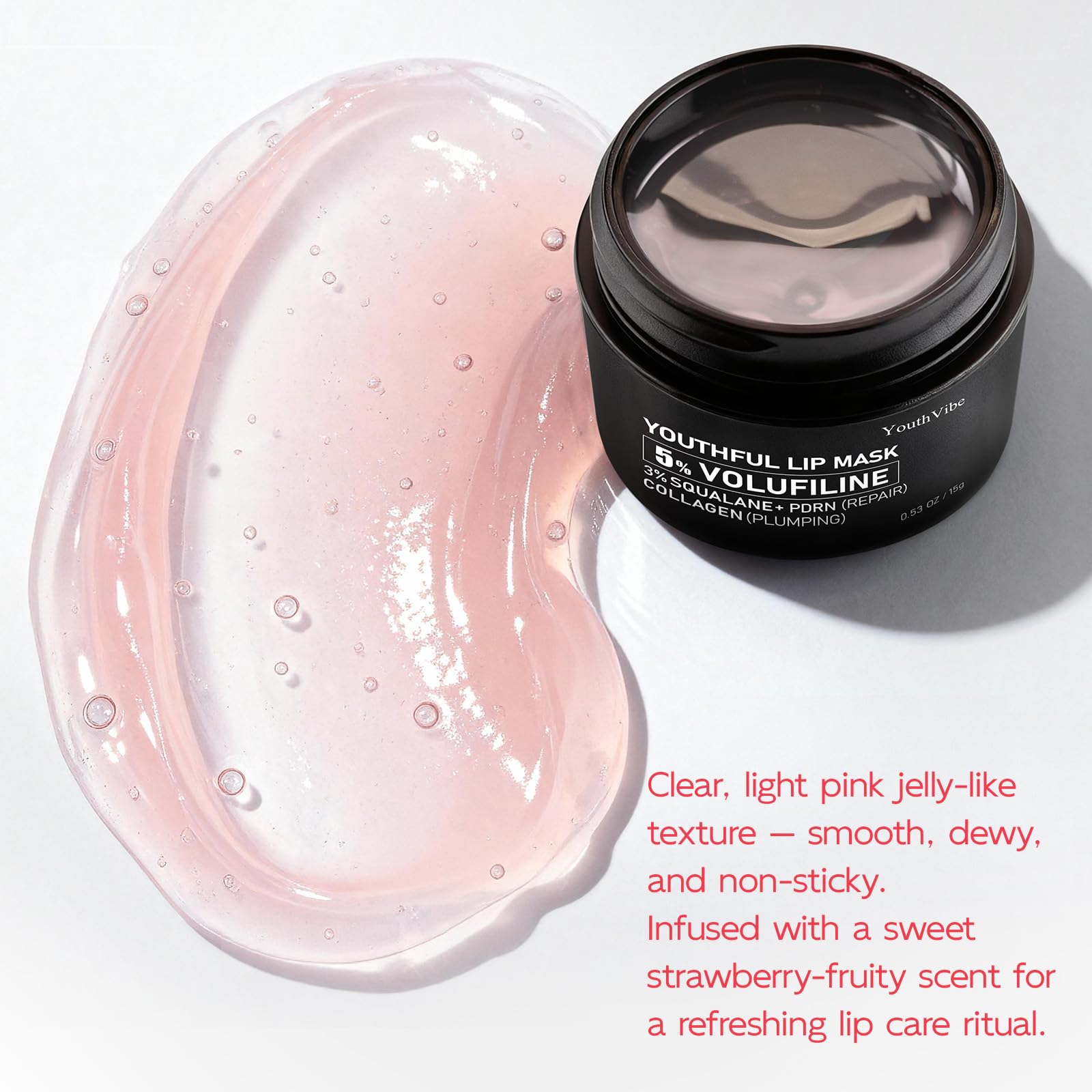 YouthVibe Lip Mask Overnight Moisturizing - Nourish & Hydrate, Antioxidants, 5% Volufiline - Maple Wellness Supplements