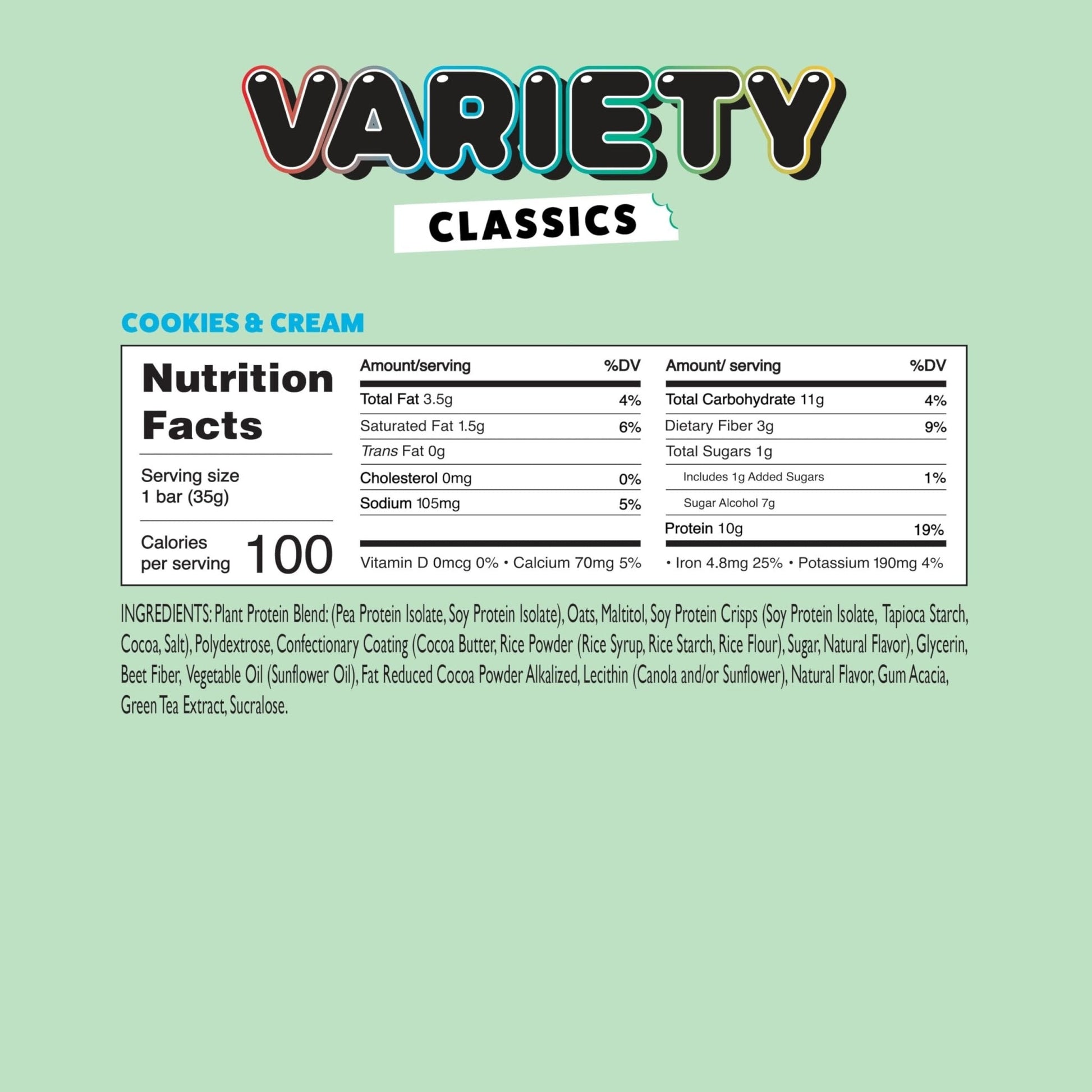 YuBi Bars - Protein Bars - 12 Bar Variety Pack - 100 Calories, 10g of Protein, Low Sugar, Low Carb, Palm Oil Free/Non-GMO, Gluten Free, Dairy Free, Healthy Snack, Non-GMO - 14.8oz (12 Pack, Variety Box) - Maple Wellness Supplements