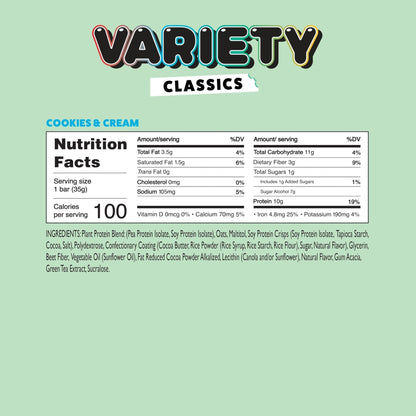 YuBi Bars - Protein Bars - 12 Bar Variety Pack - 100 Calories, 10g of Protein, Low Sugar, Low Carb, Palm Oil Free/Non-GMO, Gluten Free, Dairy Free, Healthy Snack, Non-GMO - 14.8oz (12 Pack, Variety Box) - Maple Wellness Supplements