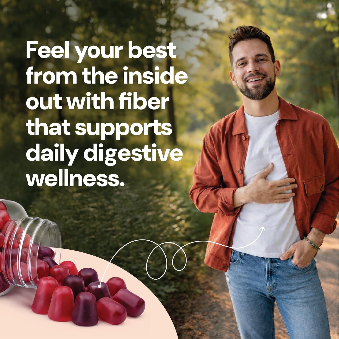 YUM-V'S - Prebiotic Fiber Gummies for Adults & Kids - 5g Digestive Aid Gummy Fiber Supplement - Keto Friendly Prebiotic Daily Fiber - Maple Wellness Supplements
