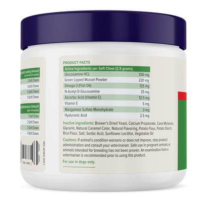 Yumove Hip & Joint Supplement for Dogs with Glucosamine, Hyaluronic Acid, Green Lipped Mussel & Omega 3 Joint Supplement - Regular or Advanced Strength (90 Count, Advanced Vet Strength Soft Chews) - Maple Wellness Supplements